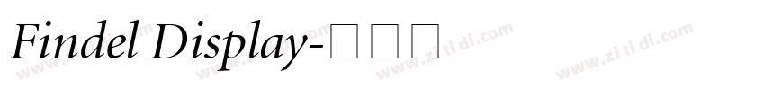Findel Display字体转换